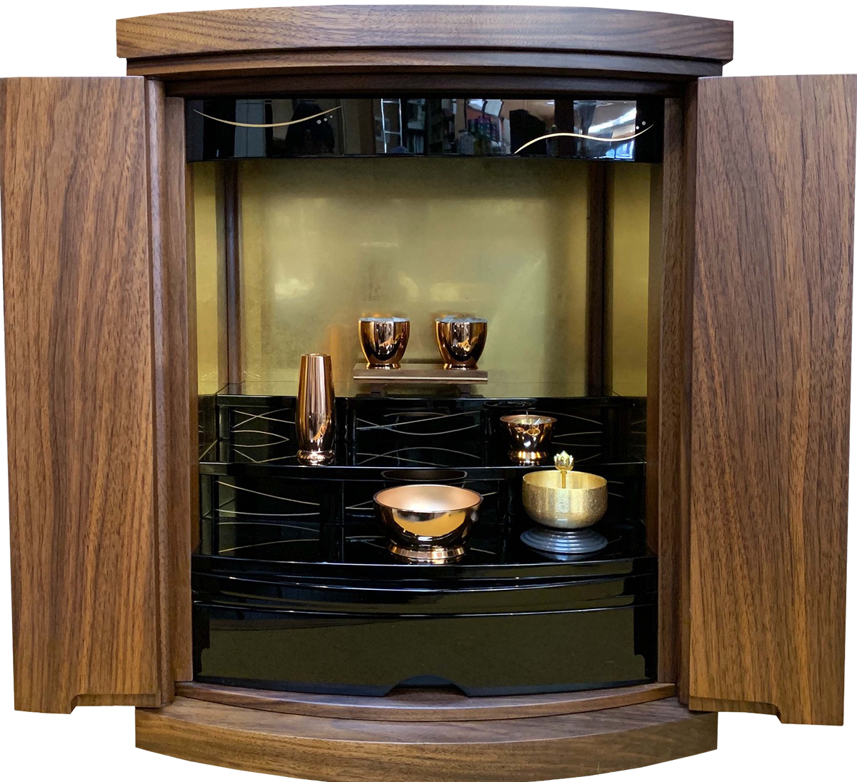 金沢仏壇 現代型仏壇  宙 ウォールナット拭き漆